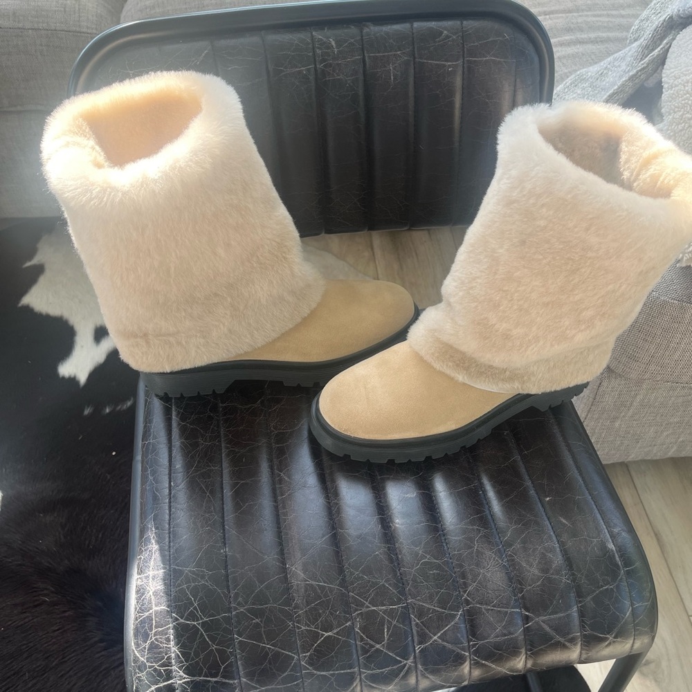 1980 shearling cream boots